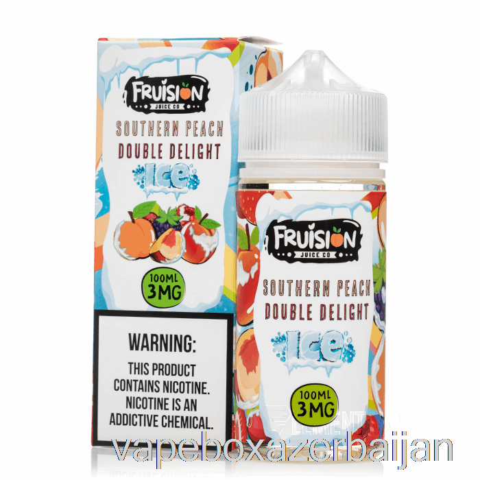 Vape Baku ICED Southern Peach Double Delight - Fruision Juice Co - 100mL 0mg